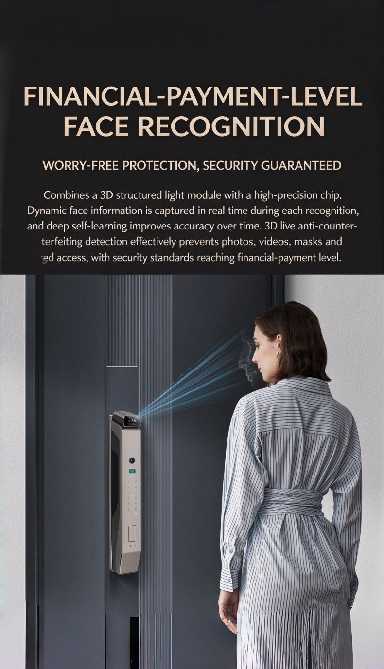 S1 Premium Smart Lock with 3D facial and palm Recognition